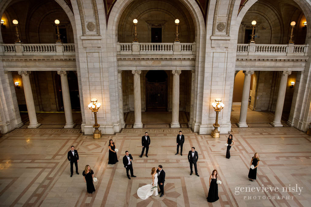 Bridal party at the Old Courthouse in Lakeside Avenue.