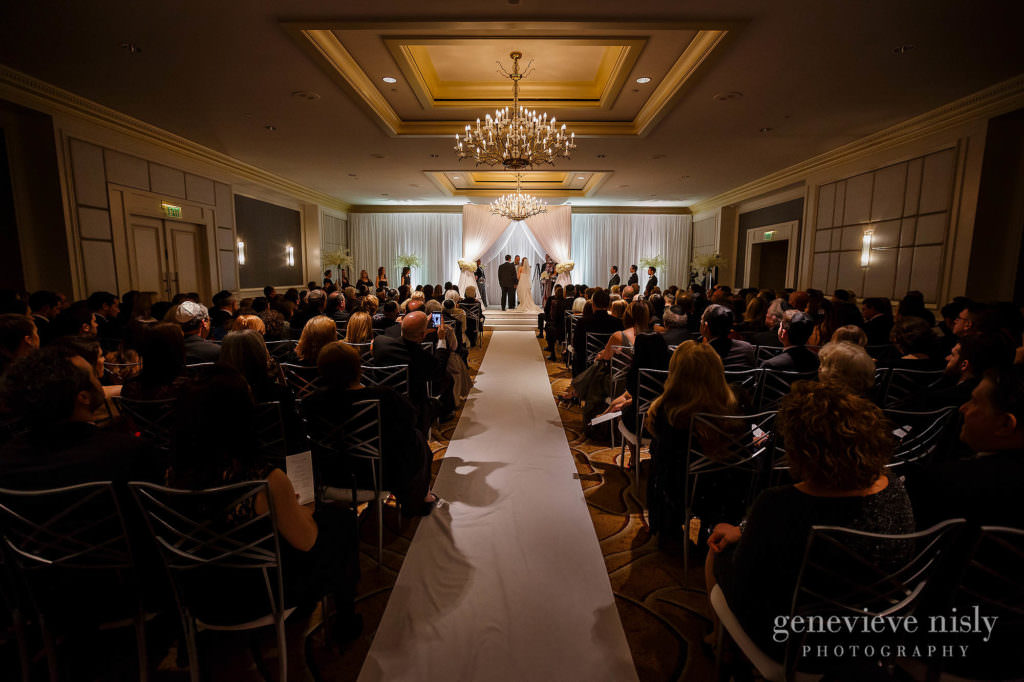 Overview of Dana and Max's ceremony at the Cleveland Ritz Carlton.