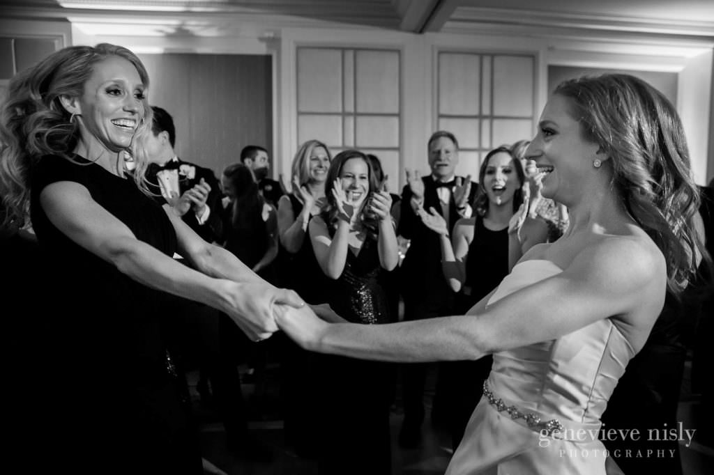 Dana dances with her sister during the reception at the Ritz Carlton.