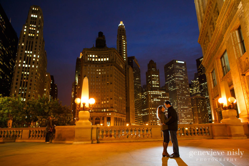  Chicago, Copyright Genevieve Nisly Photography, Engagements, Illinois, Michigan Avenue Bridge, Summer