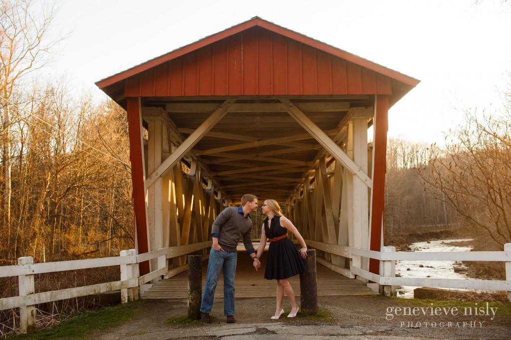  Akron, Copyright Genevieve Nisly Photography, Engagements, Everett Rd Covered Bridge, Spring