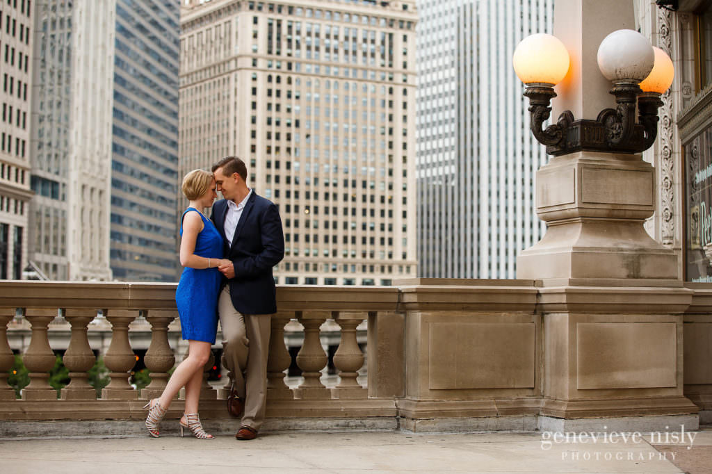 Chicago, Copyright Genevieve Nisly Photography, Engagements, Illinois, Lincoln Park, Michigan Avenue Bridge, Summer