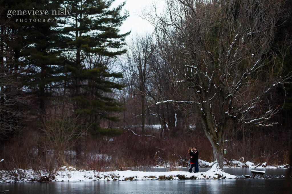 Winter engagement session in Green, Ohio.