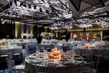 Wedding reception at the Hilton Downtown Cleveland planned and coordinated by Kirkbrides.